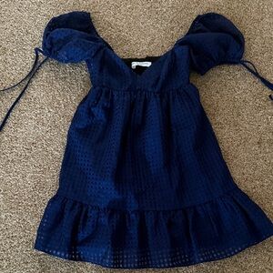 Amanda Uprichard Navy Mini Dress